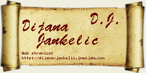 Dijana Jankelić vizit kartica
